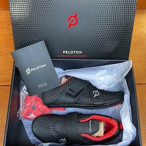 Peloton Black and Red Athletic Shoes